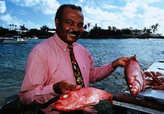 Chef Ming selects red snapper as his fresh catch of the day. Copyright Warren Lieb.