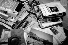 The clutter of papers and books shows a fertile mind�s inspiration. � Victoria Brooks