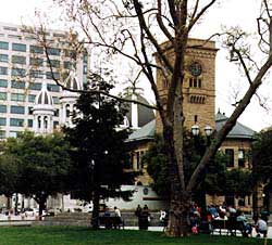 San Jose has made painstaking efforts to make it's downtown livable. Many historic buildings are being restored and parks are being created in one of the fastest growing cities in the US. Copyright Eric Miller 