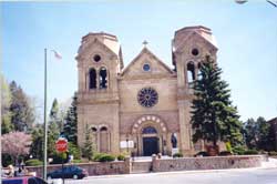 No downtown building may stand taller than the twin towers of St. Francis Cathedral. Copyright: Kathryn Means, 1999.