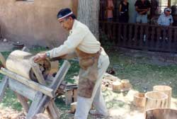 A craftsman plies his trade. Copyright: Kathryn Means, 1999.