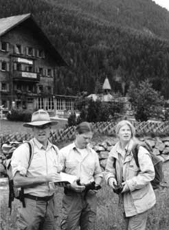 Rangers rest at the Tauernhaus, built in 1389. Copyright: Jim Johnson, 1999.